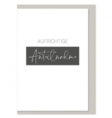 Trauerkarten 04-104 Aufrichtige Anteilnahme