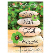 Geburtstagskarten 01-008-1 Spruch bunt