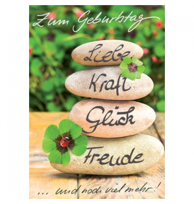 Geburtstagskarten 01-008-1 Spruch bunt