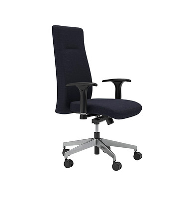 Nowy Styl Bürostuhl Nero Lux schwarz, alu Stoff