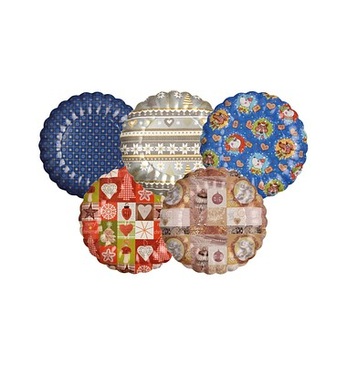 2 PAPSTAR Einweg-Teller Weihnachtsdekore Ø 23,0 cm