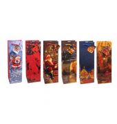 Geschenktasche 84287-SG Weihnachten Serie 7, Weihnachten, Kunststoffkordel mit Karte, sortiert, 12cm x 36cm