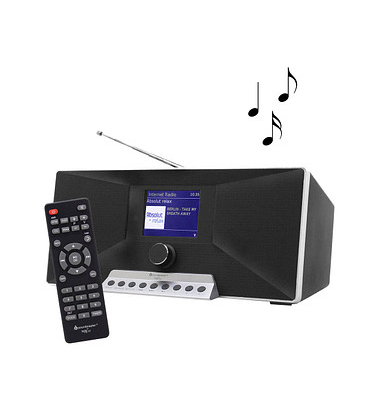 soundmaster IR3500SW Internetradio schwarz, silber