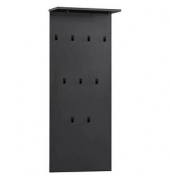 Wandgarderobe Janne 153016 schwarz Holz 9 Haken 50,0 x 120,6 cm