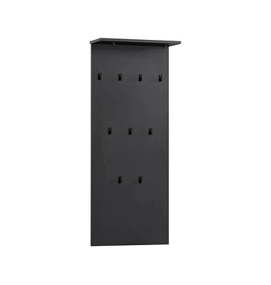 MÖBELPARTNER Wandgarderobe Janne 153016 schwarz Holz 9 Haken 50,0 x 120,6 cm