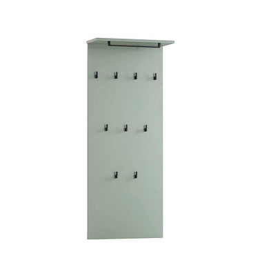 MÖBELPARTNER Wandgarderobe Janne 153015 grün Holz 9 Haken 50,0 x 120,6 cm