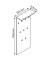 MÖBELPARTNER Wandgarderobe Janne 153015 grün Holz 9 Haken 50,0 x 120,6 cm