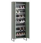 Janne Schuhschrank pastellgrün keine Fachböden 60,2 x 33,1 x 169,7 cm