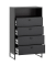 MÖBELPARTNER Kommode Janne 153068 schwarz 1 Fachboden 60,2 x 33,0 x 103,9 cm