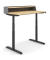 Sitz-Steh-Sekretär desk home DH10WS-RE004, elektrisch höhenverstellbar 65 -128cm (H), 120x70cm (BxT), rechteckig, eiche / schwar