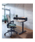 Sitz-Steh-Sekretär desk home DH10WS-RE004, elektrisch höhenverstellbar 65 -128cm (H), 120x70cm (BxT), rechteckig, eiche / schwar
