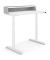 Sitz-Steh-Sekretär desk home DH10WS-RE001, elektrisch höhenverstellbar 65 -128cm (H), 120x70cm (BxT), rechteckig, weiß / weiß