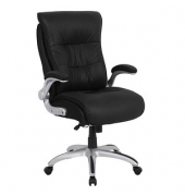 XXL Chefsessel, 10004 schwarz, silber Kunstleder