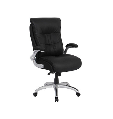 XXL Chefsessel, 10004 schwarz, silber Kunstleder