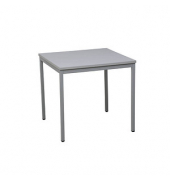 Gürkan Mehrzwecktisch grau quadratisch, Vierkantrohr grau, 80,0 x 80,0 x 75,0 cm