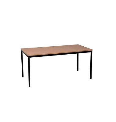 Gürkan Mehrzwecktisch buche rechteckig, Vierkantrohr schwarz, 120,0 x 80,0 x 75,0 cm