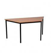Gürkan Mehrzwecktisch buche Trapezform, Vierkantrohr schwarz, 160,0 x 80,0 x 75,0 cm