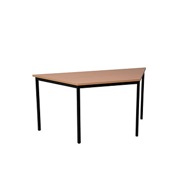 Gürkan Mehrzwecktisch buche Trapezform, Vierkantrohr schwarz, 160,0 x 80,0 x 75,0 cm