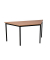 Gürkan Mehrzwecktisch buche Trapezform, Vierkantrohr schwarz, 160,0 x 80,0 x 75,0 cm
