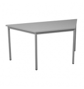 Gürkan Mehrzwecktisch grau Trapezform, Vierkantrohr grau, 160,0 x 80,0 x 75,0 cm