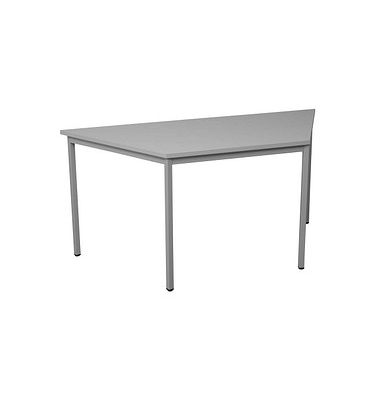 Gürkan Mehrzwecktisch grau Trapezform, Vierkantrohr grau, 160,0 x 80,0 x 75,0 cm