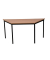 Gürkan Mehrzwecktisch buche Trapezform, Vierkantrohr schwarz, 140,0 x 70,0 x 75,0 cm