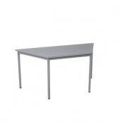 Gürkan Mehrzwecktisch grau Trapezform, Vierkantrohr grau, 120,0 x 60,0 x 75,0 cm
