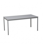 Mehrzwecktisch grau rechteckig, Vierkantrohr grau, 200,0 x 80,0 x 75,0 cm
