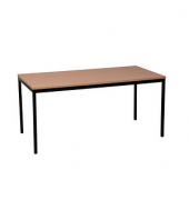 Gürkan Mehrzwecktisch buche rechteckig, Vierkantrohr schwarz, 200,0 x 100,0 x 75,0 cm