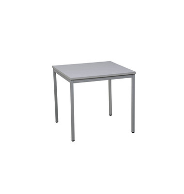 Gürkan Mehrzwecktisch grau quadratisch, Vierkantrohr grau, 70,0 x 70,0 x 75,0 cm