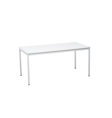 Gürkan Mehrzwecktisch weiß rechteckig, Vierkantrohr weiß, 200,0 x 80,0 x 75,0 cm