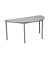 Gürkan Mehrzwecktisch grau halbrund, Vierkantrohr grau, 160,0 x 80,0 x 75,0 cm