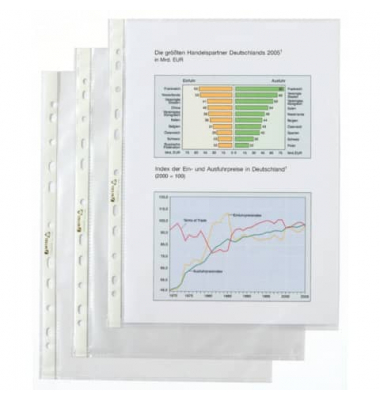 Prospekthüllen KF01955 Standard, A4 transluzent genarbt, oben offen