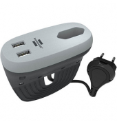 brennenstuhl estilo 1-fach Steckdosenleiste 3,0 m grau mit USB-Buchse