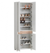 Cosmo Schuhschrank weiß, eiche keine Fachböden 33,0 cm164,5 cm
