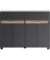 MÖBELPARTNER Kommode Cosmo 701778 anthrazit, eiche 2 Fachböden 112,2 x 33,0 x 84,8 cm