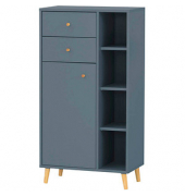 MÖBELPARTNER Badschrank Bjarne blaugrau 60,2 x 33,1 x 113,4 cm