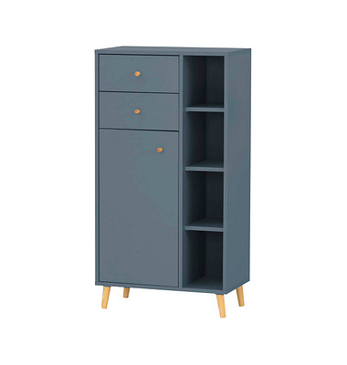 MÖBELPARTNER Badschrank Bjarne blaugrau 60,2 x 33,1 x 113,4 cm