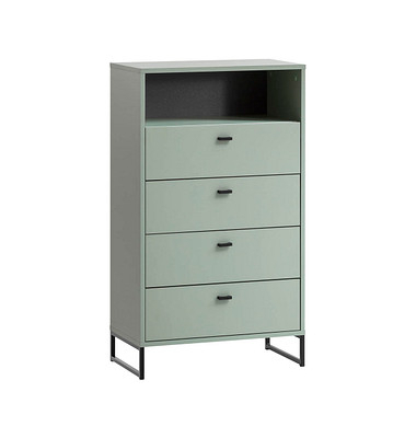 MÖBELPARTNER Kommode Janne 153067 pastellgrün 1 Fachboden 60,2 x 33,1 x 103,9 cm