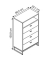 MÖBELPARTNER Kommode Janne 153067 pastellgrün 1 Fachboden 60,2 x 33,1 x 103,9 cm