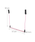 relaxdays Pilates-Stab pink, schwarz