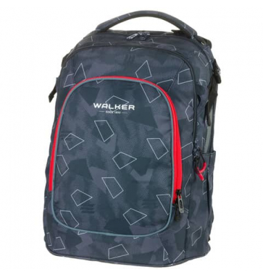 Schulranzen 42122-376 Campus EVO 2.0 Polygon, grau, mit Rei&szlig;verschluss