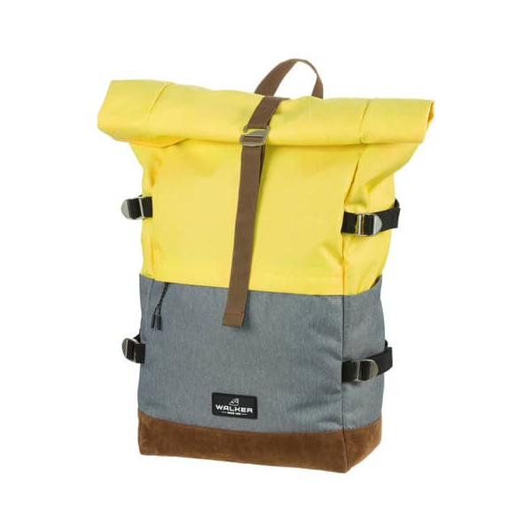 Walker Schulranzen 42156-248 Concept, butter/grey, mit gerolltem Drucknopfverschluss 9002638228666 Walker