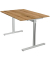 Schreibtisch Form 1, 75cm (H), 120x80cm (BxT), rechteckig, eiche / silber