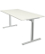 Schreibtisch Form 1, 75cm (H), 160x80cm (BxT), rechteckig, weiß / silber