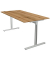 Schreibtisch Form 1, 75cm (H), 160x80cm (BxT), rechteckig, eiche / silber