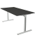 Schreibtisch Form 1, 75cm (H), 160x80cm (BxT), rechteckig, anthrazit / silber