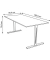 Schreibtisch Form 1, 75cm (H), 160x80cm (BxT), rechteckig, anthrazit / silber