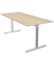 Schreibtisch Form 1, 75cm (H), 180x80cm (BxT), rechteckig, ahorn / silber