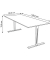 Schreibtisch Form 1, 75cm (H), 180x80cm (BxT), rechteckig, anthrazit / silber